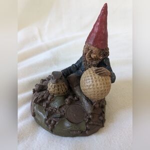 VTG Tom Clark Gnome Figurine, “Birdie”, 1983, Cairn Studios, Bird, Golf Ball,EUC